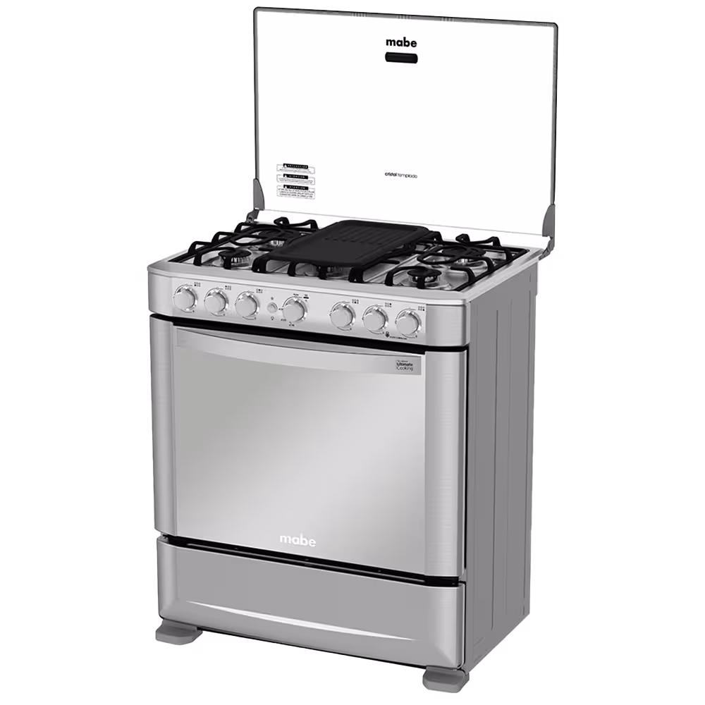 cocina a gas em7620fx0 inox 6q mabe diagonal derecha