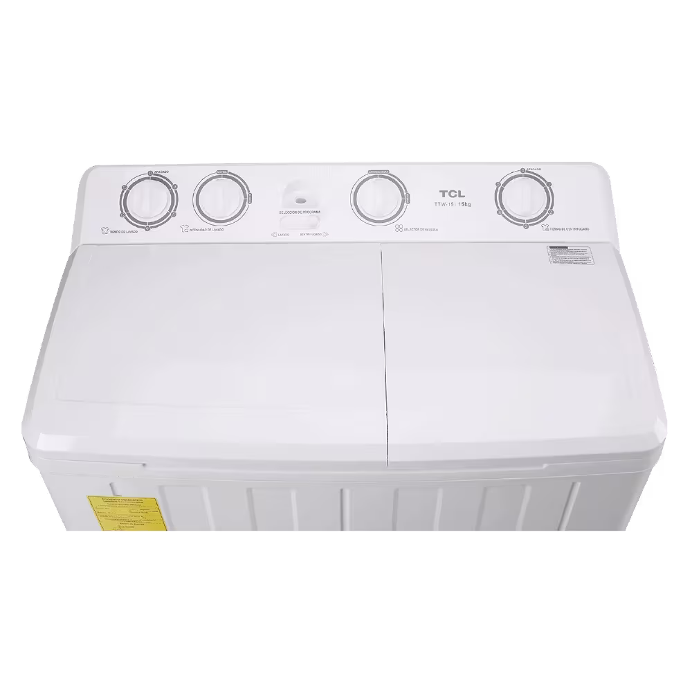 lavadora doble tina ttw 15 vista cenital tcl granhogar